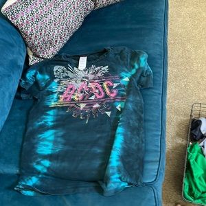 AC/DC graphic Tye dye T-shirt